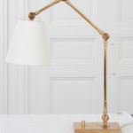 Adjustable Antiqued Brass Desk Lamp