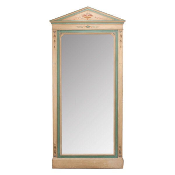 French 19th Century Painted Floor Mirror