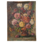 19th Century French Painting of Mums