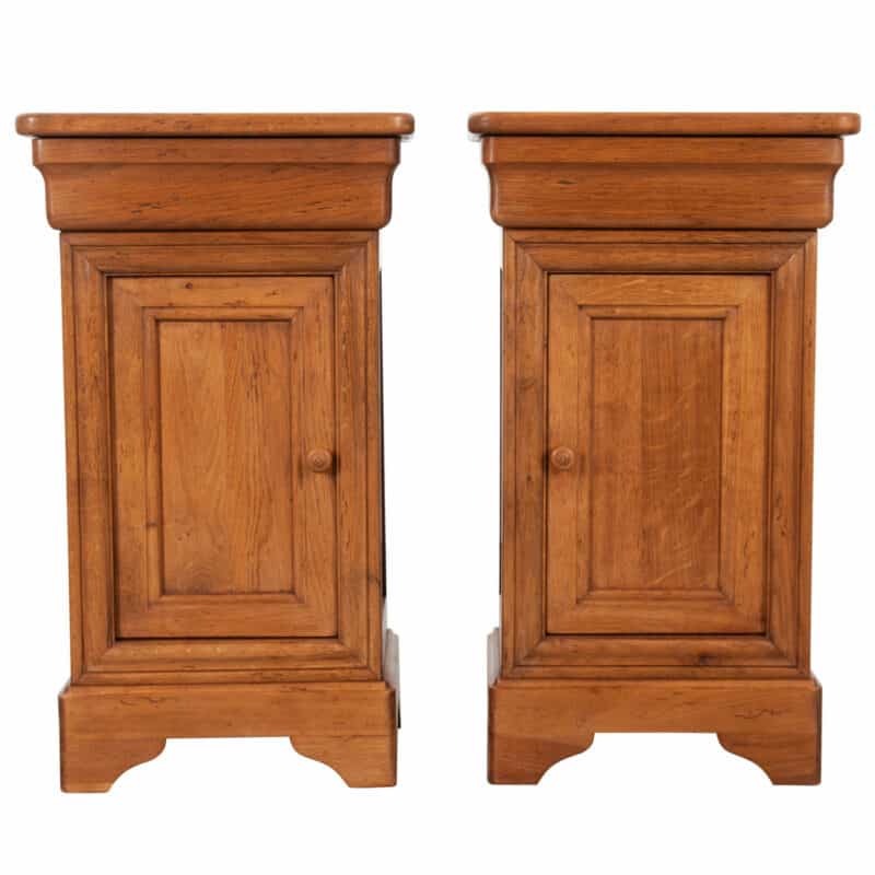 French Pair of Louis Philippe Style Bedside Cabinets