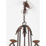 French Vintage 5 Light Iron Chandelier