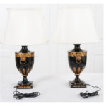 French Pair of Vintage Tole Lamps