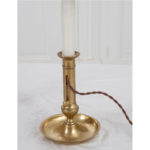 French Pair of Brass Candlestick Lamps
