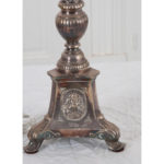 French 19th Century Silver Plate Candlestick Lamp