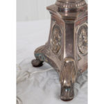 French 19th Century Silver Plate Candlestick Lamp