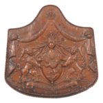Vintage Pressed Metal Crested Shield