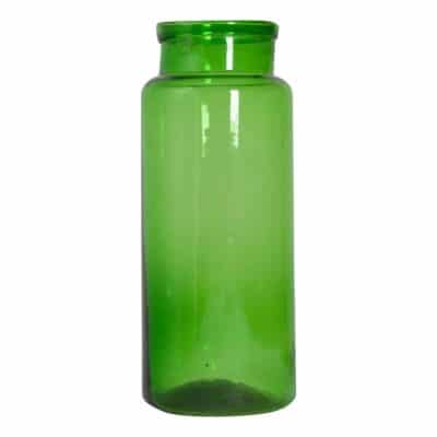 French Green Glass Storage Jar