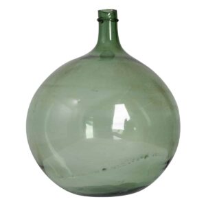 French 19th century Green Glass Wine Keg