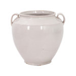 French White Ceramic Pot
