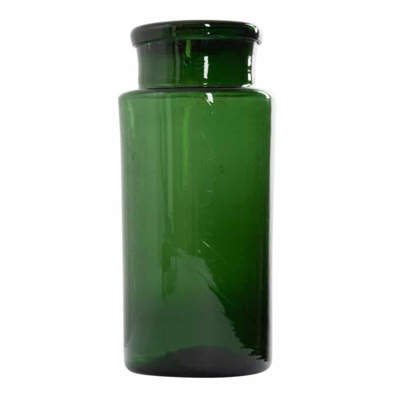 French Green Glass Jar Picking Jar