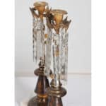 Pair of French Crystal Candle Holders