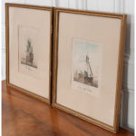 Pair of French Vintage Framed Lithographs