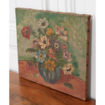 French Vintage Still Life Painting of Flowers