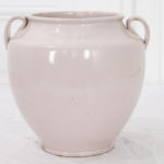 French Vintage White Ceramic Pot