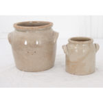Collection of 2 French Vintage Ceramic White Pots