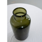 French Green Glass Storage Picking Jar