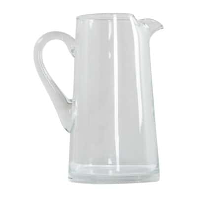 Vintage French Rolled Glass Pitcher