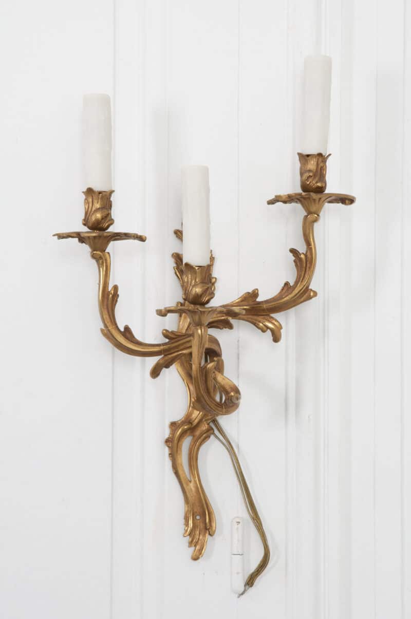 Pair of French 19th Century Louis XV Style Sconces