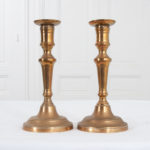 Pair of French Brass Candle Holders