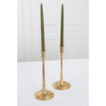 Pair of Tall 19th Century Brass Candle Holders