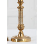 Pair of French 19th Century Brass Candle Holders