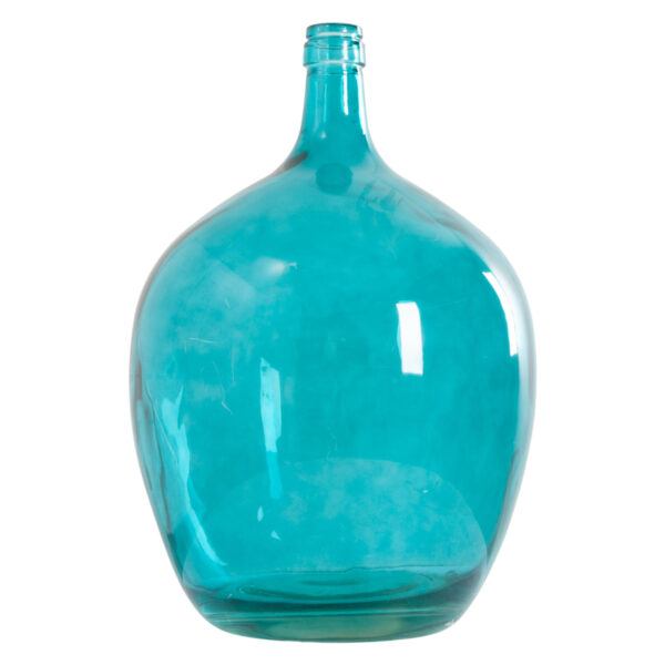 French Vintage Blue Glass Demijohn