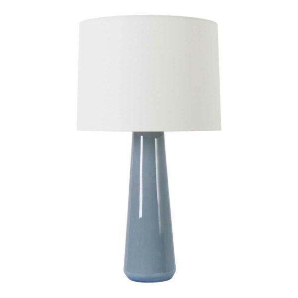 Pair of Glazed Blue Ceramic Lamps