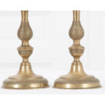 French Pair of Brass Candle Holders