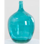 French Vintage Blue Glass Demijohn