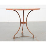 French Vintage Iron & Marble Bistro Table