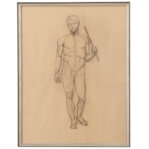 French Vintage Framed Anatomical Sketch