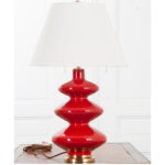 Red Asymmetrical Ceramic Lamp