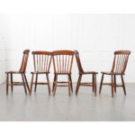 Set of 5 English 19th Century Oak Dining Chairs
