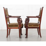 Pair of French 19th Century Empire Style Fauteuils