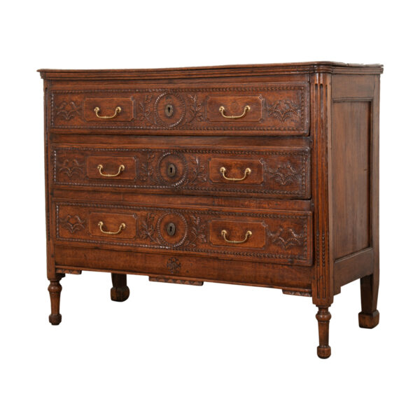 French 18th Century Carved Oak Commode