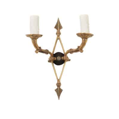 French 19th Century Double Arm Empire Brass Sconce