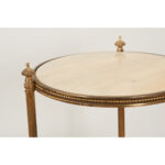 French Vintage Brass & Marble Tier Table
