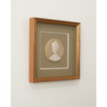 French Wax Bust in Gold Gilt Frame