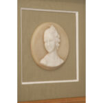 French Wax Bust in Gold Gilt Frame