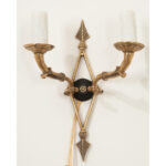 French 19th Century Double Arm Empire Brass Sconce