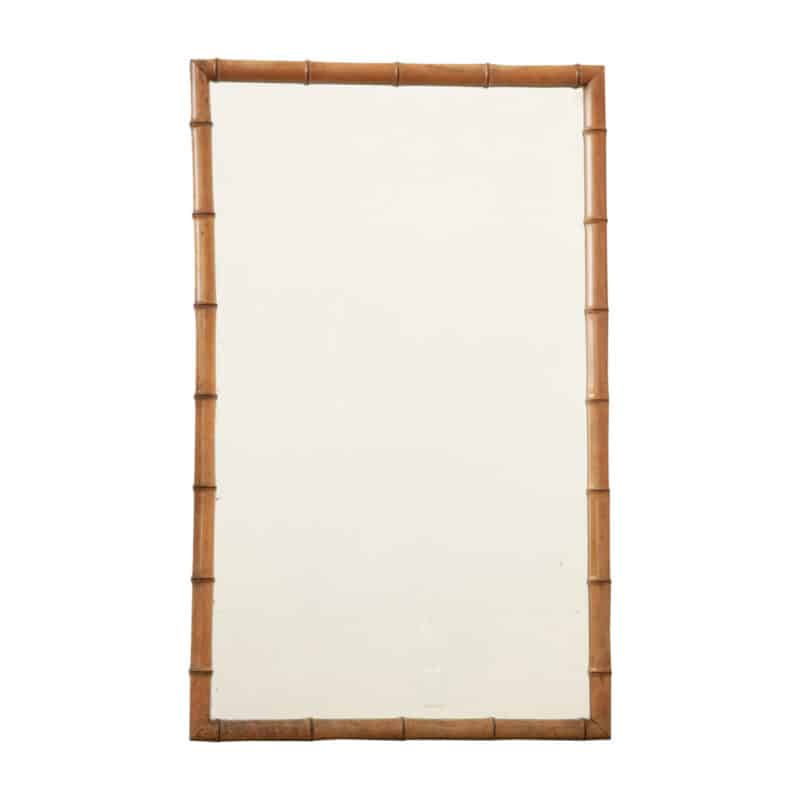 French Faux Bamboo Pine Mirror