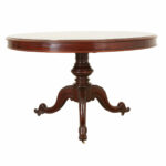French 19th Century Round Mahogany Pedestal Table