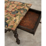 French 18th Century Oak Table with Tapestry Top