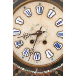 French 19th Century Napoleon III Mother of Pearl Inlay Wall Clock