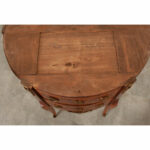 French Vintage Marble Top Demilune Chest