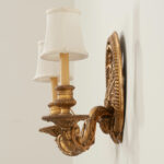 Set of 4 French 19th Century Carved Gilt Sconces