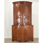 French Solid Oak Corner Buffet a deux Corps
