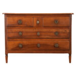 French 19th Century Solid Walnut Commode