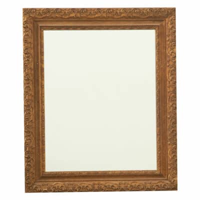 French Antique Mirror Frame with New Glass