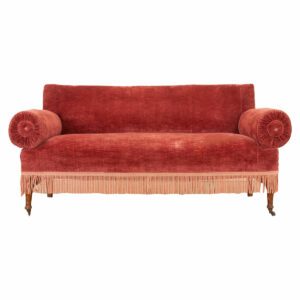 English 19th Century Velvet Sofa